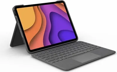 Produktbild von Logitech Folio Touch - Tastatur und Foliohülle - mit Trackpad - hinterleuchtet - Apple Smart connector - QWERTY - Italienisch - Oxford Gray - für Apple 10.9-inch iPad Air (4. Generation, 5. Generation)