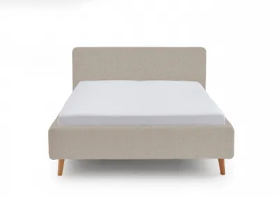Produktbild von Doppelbett Dalila 180x200cm Teddystoff - beige