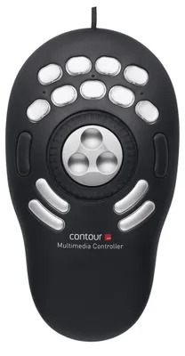 Produktbild von Contour Design Contour Multimedia Controller PRO v2, USB, Schwarz, Silber, Music editing, Fotobearbeitung, Videobearbeitung, Knopf, Jog Dial, 109 mm, 196 mm