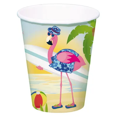 Produktbild von Folat BV Becher Flamingo, 8 Stk.