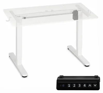 Obrázek produktu pro Elektrický rám stolu s nastavením výšky 72–118 cm, deska až do 160 cm, bílý ModernHome