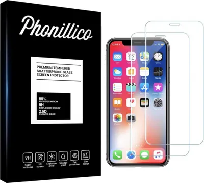 Obrázok produktu pre Tvrdené sklo pre iPhone X / XS [2 ks] Ochranné sklo Fólia proti poškriabaniu odolná Phonillico®
