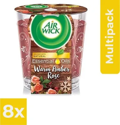 Zdjęcie produktu dla Świece zapachowe o nutach ciepłego bursztynu, 105 g – zestaw 8 sztuk