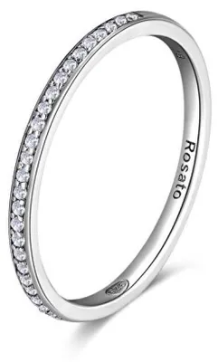Immagine prodotto di Anello minimalista in argento con zirconi Allegra RZA029 - Circonferenza: 54 mm.