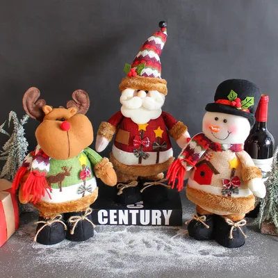Produktbild von Creliv Weihnachtsmann » 3 Weihnachtspuppe, Schneemann-Figur, Rentier-Figur, Weihnachtsdeko « (3er Set, Weihnachtsgeschenk), teilweise handgefertigt