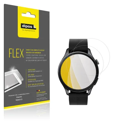 Image de 2x Film de protection d'écran pour Xiaomi Watch 5, recouvre 100% de l'écran, dipos Flex
