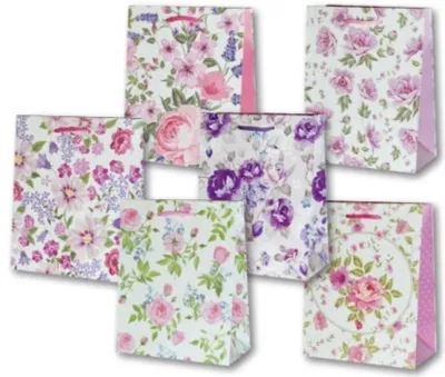 Produktbild von Dekorative Laminat-Tasche PL-2, klein, 69 Blumen – Panorama