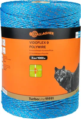Produktbild von Gallagher Weidezaunlitze Vidoflex 9 (blau) - 1000 m