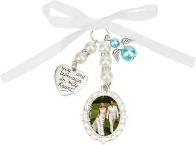 Produktbild von Personalisierbare Fotohänger - Erinnerungsbrosche - Gepersonalisiertes Bruidsboeket - Legering 9 x 13 cm
