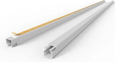 Immagine prodotto di Canalina per cavi autoadesiva 12 x 12 mm - 10 m (bianca, 10 pezzi) - facile da installare - pratici fori