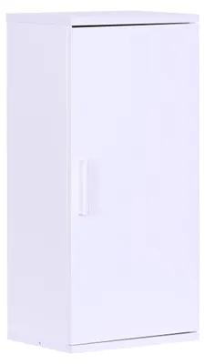 Produktbild von Relaxdays Hängeschrank Bad, 2 Fächer, HxBxT: 62 x 30 x 21 cm, verstellbarer Einlegeboden, Badschrank schmal, MDF, weiß