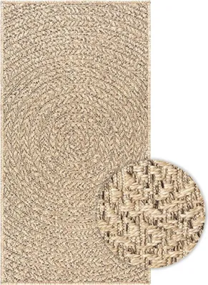 Produktbild von vidaXL Teppich ZIZUR 100x200 cm Jute-Optik Indoor und Outdoor