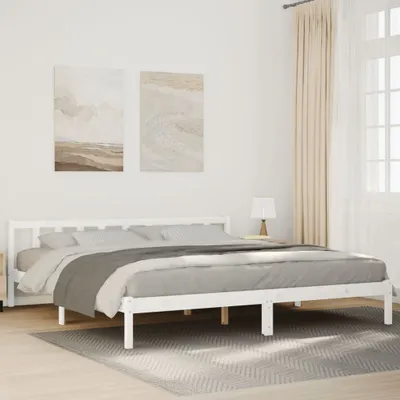 Produktbild von Maison Exclusive - Massivholzbett Extra Lang ohne Matratze Weiß 200x220 Kieferholz