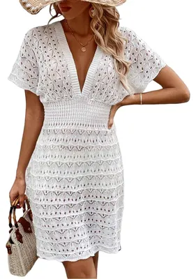 Image de Robe longue Mode avec décolleté en V et détails crochets
