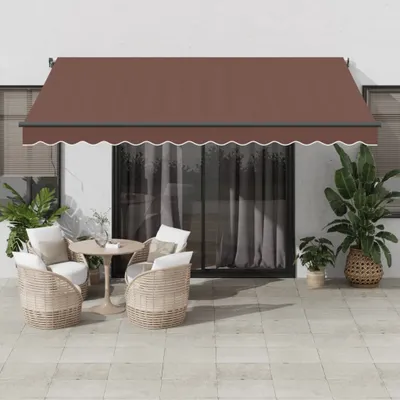 Obrázok produktu pre Maison Exclusive – manuálna markíza, hnedá, 400 x 300 cm