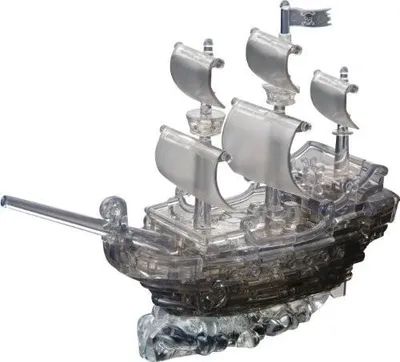Produktbild von Puzzle 3D Crystal Pirartenschiff, 101 Teile, 1Stück