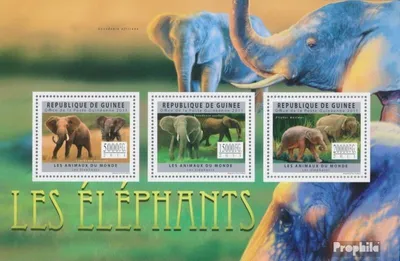 Produktbild von Briefmarken Guinea 2011 Mi 8894-8896 Kleinbogen (kompl. Ausgabe) postfrisch Elefanten