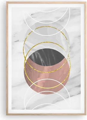 Produktbild von Gerahmtes Poster - Rahmen in heller Eiche - Abstraktion Formen Stück - 70x100 cm - Wand Bild - Wanddeko - Wandbilder - Kunstposter - Wandposter - Bilderrahmen - Bilder - Kunstdruck - P2NPA70x100-4935
