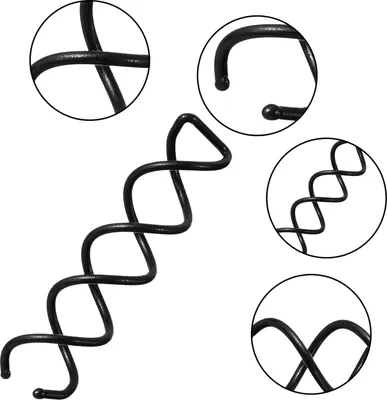 Produktbild von 20 Stück Spiralhaarnadeln - Haaraccessoires für Haarstyling - Rotierende DIY-Haarnadeln - Geeignet für verschiedene Frisuren (schwarz)