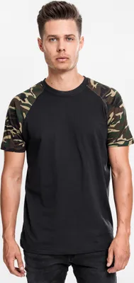 Image de Urban Classics - RAGLAN T-Shirt contrasté noir - S