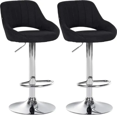 Produktbild von 2er Set Barhocker Milet Stoff C schwarz