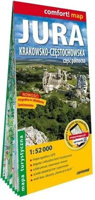 Zdjęcie produktu dla Jura Krakowsko-Czestochowska Czesc polnocna laminowana mapa turystyczna 1:52 000
