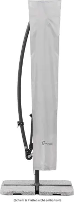 Image de Housse de protection pour parasol rond jusqu'à 300 cm de diamètre, gris argenté