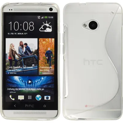 Produktbild von PhoneNatic Case kompatibel mit HTC One - clear Silikon Hülle S-Style + 2 Schutzfolien