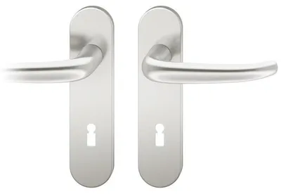 Produktbild von FSB 1023 Kurzschild Alu natur (Ausführung: Drücker/Drücker, Lochung: BB, Entfernung: 72mm, Oberfläche: Alu F1 - Natur) Ausführung: Drücker/Drücker Lochung: BB Entfernung: 72mm Oberfläche: Alu F1 - Natur