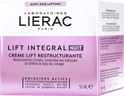 Produktbild von Lierac Lift Integral Sculpting Cream, Nachtcreme, Frauen, Gesicht, Anti-Aging, Fülleffekt, Anheben, Aufpolsterung, Revitalisierend, Glättend, 50 ml, Ingwer, Hyaluronsäure