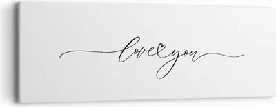 Produktbild von Bild auf Leinwand - Leinwandbild - Einteilig - Ich liebe dich handschriftlich - 90x30cm - Wand Bild - Wanddeko - Wandbilder - Leinwanddruck - Bilder - Wanddekoration - Leinwand bilder - AB90x30-4644