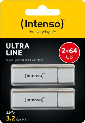 Produktbild von 128 GB (2x 64 GB), Ultra Line, Doppelpack, Silber (3531494) USB-Stick