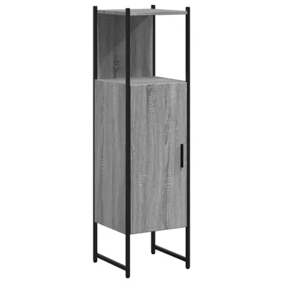 Produktbild von vidaXL Badschrank Grau Sonoma 33x33x120,5 cm Holzwerkstoff