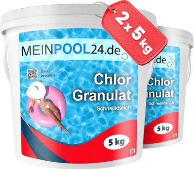 Produktbild von 2x5 kg Chlorgranulat schnell löslich Desinfektion Pool Chlor Granulat Chemie