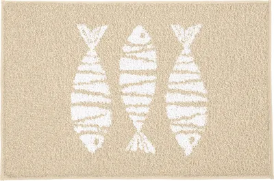 Produktbild von Kleine Wolke Badteppich FISH Sandbeige 60 x 90 cm