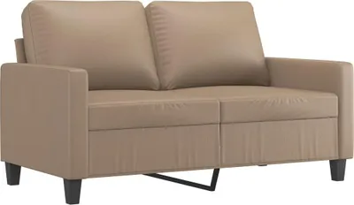 Imagen del producto de vidaXL Sofá de 2 plazas, color marrón cappuccino, 120 cm, tapizado en cuero sintético