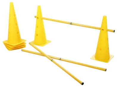 Produktbild von Kerbl Pet Agility Pylonen-Hürden Set, gelb, 3 Hürden