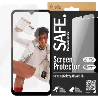 Image de PanzerGlass SAFE. by ® Screen Protector by Samsung Galaxy A15 | A15 5G | Ultra-Wide Fit w. EasyAligner
