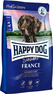 Produktbild von Happy Dog 60556, Adult, jede Rasse, Riese (≥45 kg), Groß (26-44 kg), Mittelgroß (11-25 kg), Ente, 4 kg, Gluten-frei