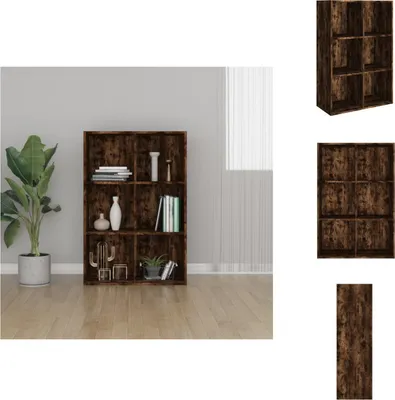 Obrázek produktu pro vidaXL Knihovna/noční stolek z kouřového dubu 66x30x98 cm materiál na bázi dřeva - Knihovny a regály