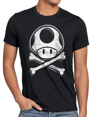 Produktbild von A.N.T. Toadskull Herren T-Shirt mario totenkopf videospiel konsole world