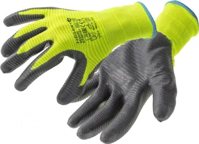 Produktbild von Högert Technik VECHTE Nitrilbeschichtete Schutzhandschuhe, grün/dgrau, Größe 9, 12 Paar/Packung, abriebfest, ideal für präzise Montage- und Wartungsarbeiten