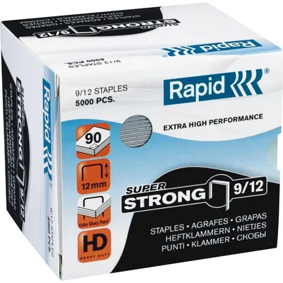 Produktbild von Rapid 9/12, Klammerpack, 9/12, 1,2 cm, 5000 Heftklammern, 9/12, Edelstahl