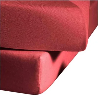 Produktbild von Fleuresse Mako-Satin Bettlaken Colours Übergröße seidig glatt Matratzen 100% Baumwolle Betttuch glatter Griff 160x260 cm Bordeaux