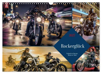Produktbild von Rockerglück (Wandkalender 2027 DIN A3 quer), CALVENDO Monatskalender