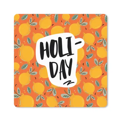 Produktbild von MuchoWow® Mauspad Mousepad Zitrone - Blätter - Sommer 20x20 cm - Mousepads - Maus Mat - Pad - Mausunterlage - Desk Mat - Bureauartikeln