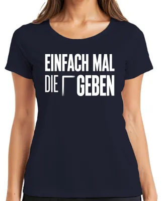 Immagine prodotto di T-shirt da donna, colore blu navy, taglia 3XL, con scritta divertente e provocatoria, ideale per esprimere sarcasmo e personalità