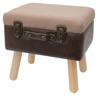 Koffer als Sitzhocker mit Stauraum im Vintage-Design von HMF
