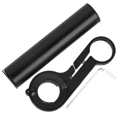 Produktbild von Fahrradlenker-Verlängerungshalterung, multifunktional, 10 cm, Extender, Fahrradlicht, Taschenlampe, Unterstützungsclip, Fahrradausrüstung, Schwarz