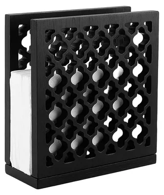 Bambus-Serviettenhalter schwarz 15x6x15 cm